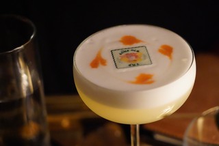 Drinks - Kari's cocktail had a dang stamp on it