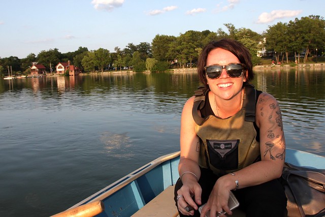 Kari (rightfully) being stressed about our cigars