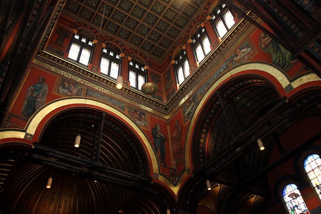Looking up at Trinity Church
