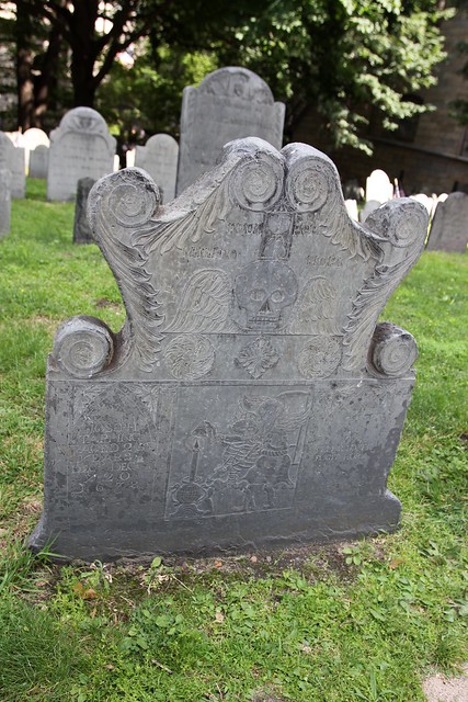 Skull, skeleton headstone