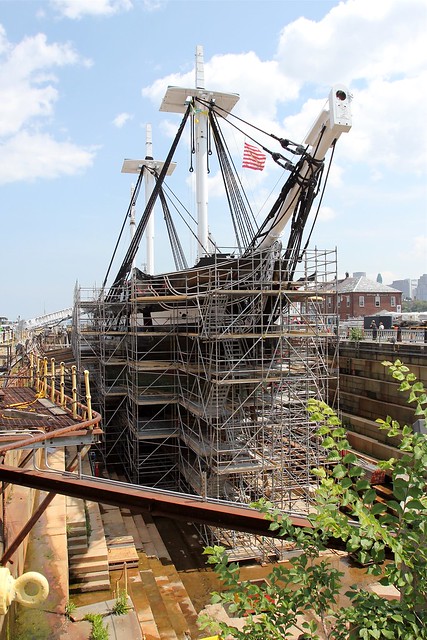 The USS Constitution... dry docked for a hull overhaul
