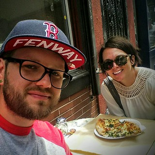 pizza - There was a 30 minute wait at the raw bar we wanted to eat at. Don't worry, we survived.