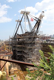 The USS Constitution... dry docked for a hull overhaul