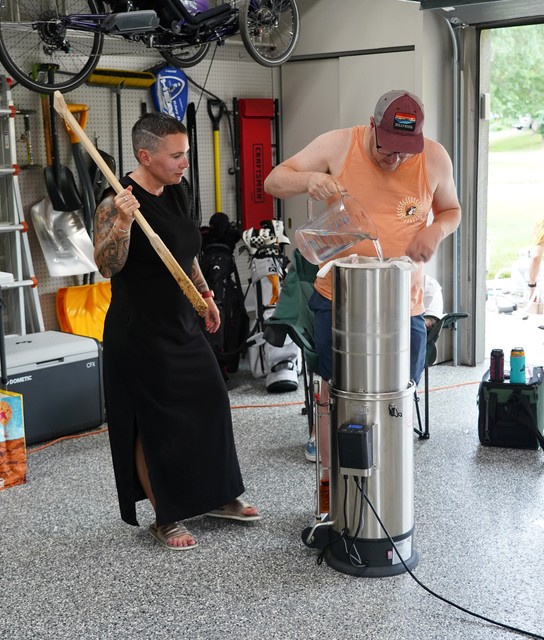 Rinsin the sugars off of that grain