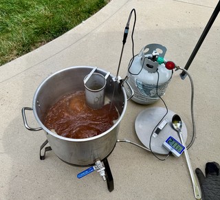 Homebrew - Jeff stopped over and decided to do a brew as well. It was a little too hot to have the propane b...