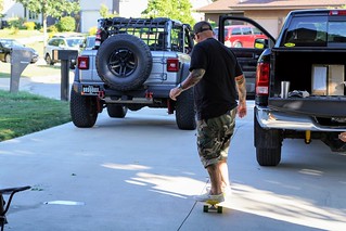 Skateboarding - Eddie ridin around on the Penny deck