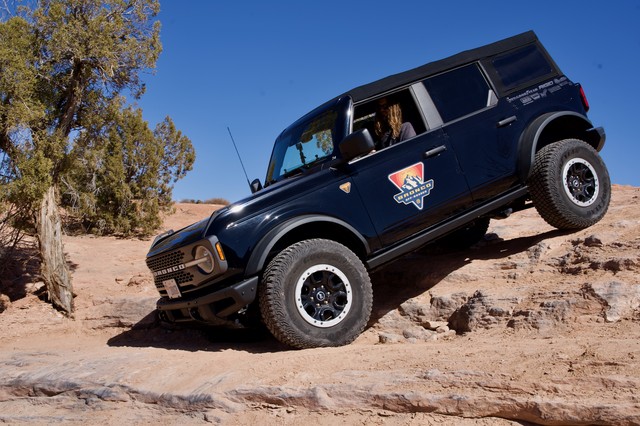 Down the steps and ramps