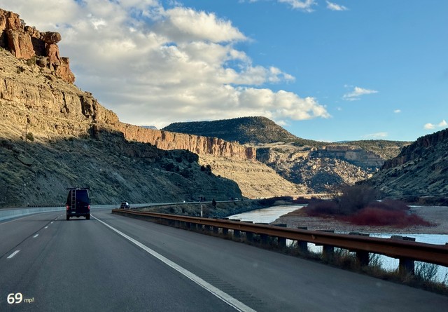 Driving along the Colorado River
