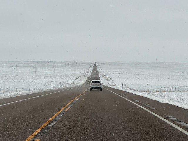Backroads clearing up on the way to Sterling. Interstate is still closed.