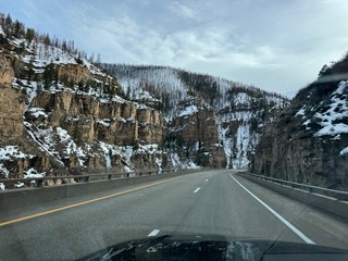 Driving through Glenwood Canyon. I didn't get any photos of the coolest parts.
