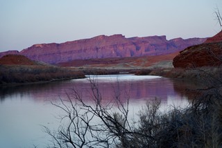 Sunset - Beautiful purple mesas at sunset