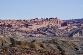 A far away view of delicate arch
