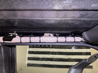 Ran the antenna wire above the side airbags with some sticky wire clips