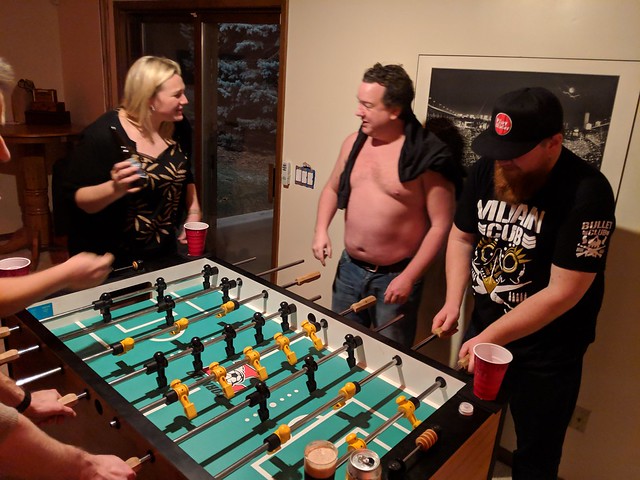 Arty's gf questions shirts vs skins foosball