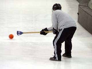 Broomball - Nick Reaching