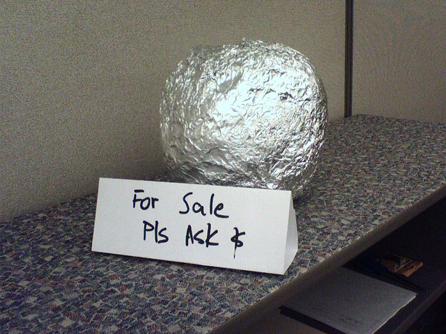 Dwong is selling his new foil ball