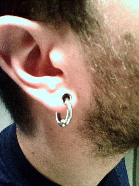2 gauge hollow plugs, 8 gauge rings
