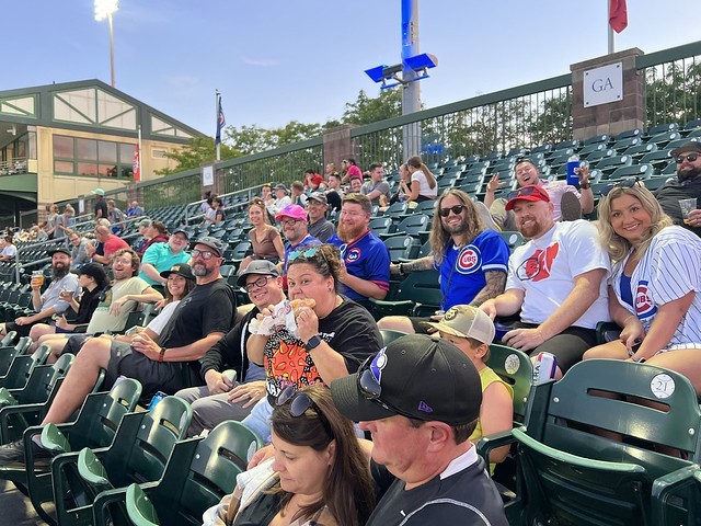 Got a crew of folks to a Tuesday night ballgame