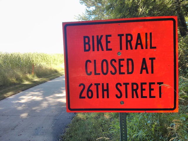 A little warning before I was 10 miles into my ride would've been nice...