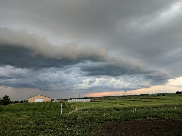 I am at a brewery in BFE. The skies are pretty in BFE.