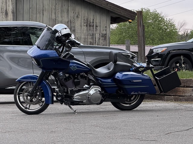This Harley had a golf bag holder on the back!