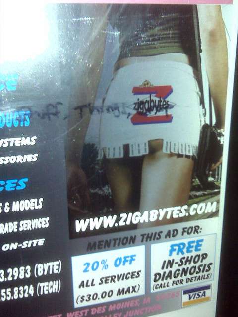 This ad is for a computer store near my office.