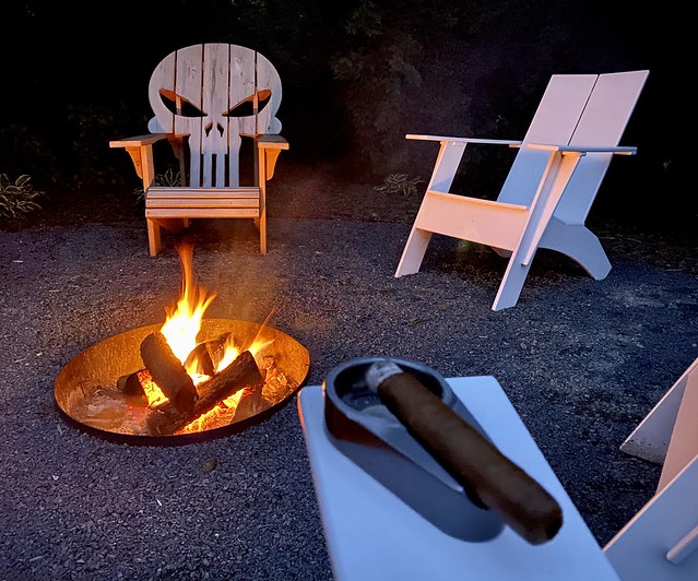 Relaxin by the fire for the last hours of sabbatical