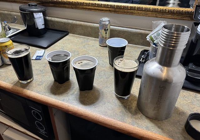 The homebrewed chocolate raspberry stout was a hit