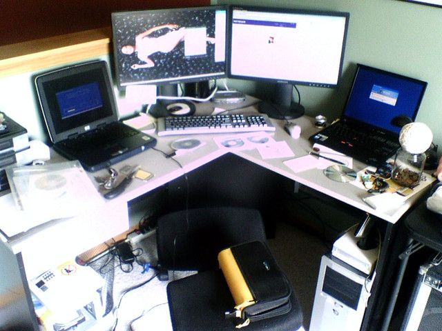 Fixing computers up is messy