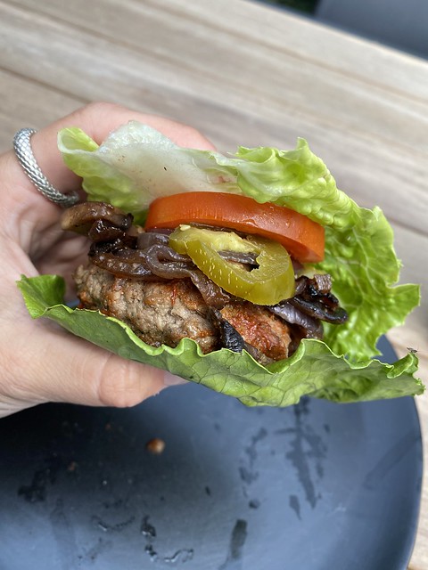 Lettuce wrap bbq burger time