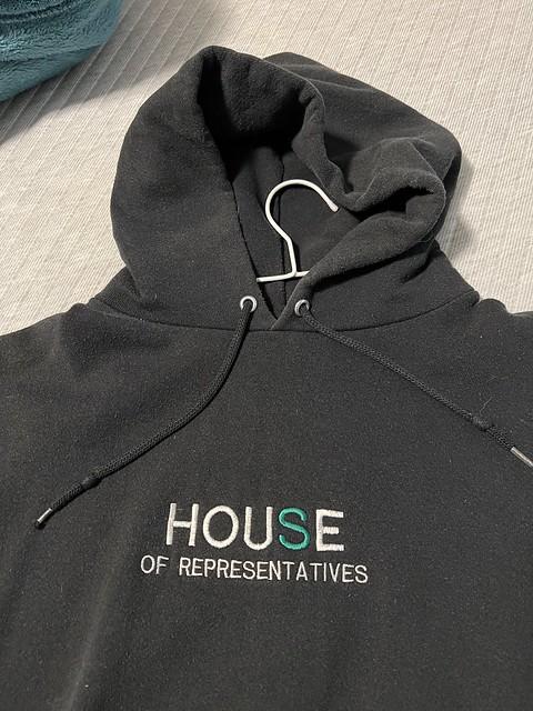 In high school, a ton of kids were into aggressive inline skating and wore Senate skate gear. I had this House of Representatives hoodie made to troll them.