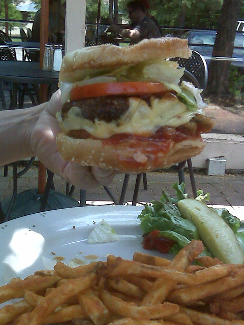Nathan's Ridiculous Burger at Jimmy's