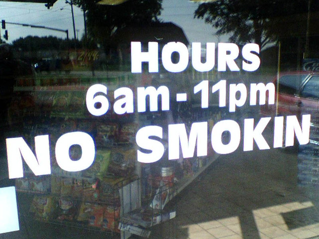 No Smokin at Casey's in Newton