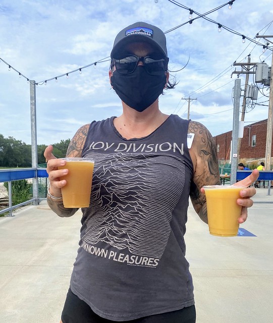 First patio in months at the local brewery.