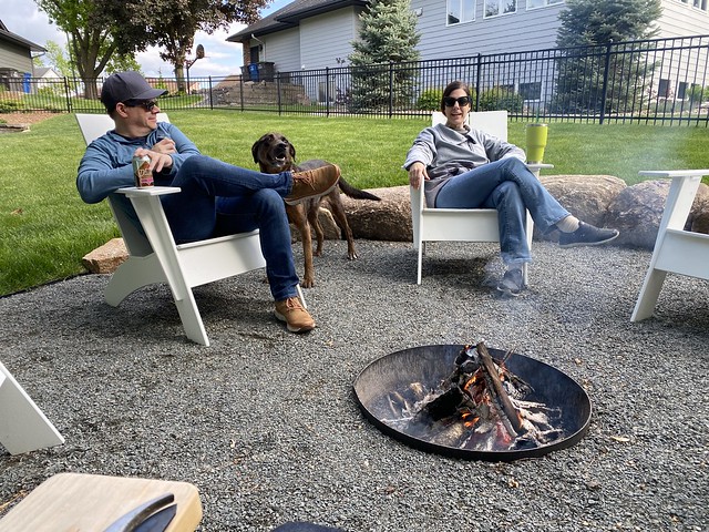 Neighbors stopped by. Benny used this as an opportunity to annoy Nick