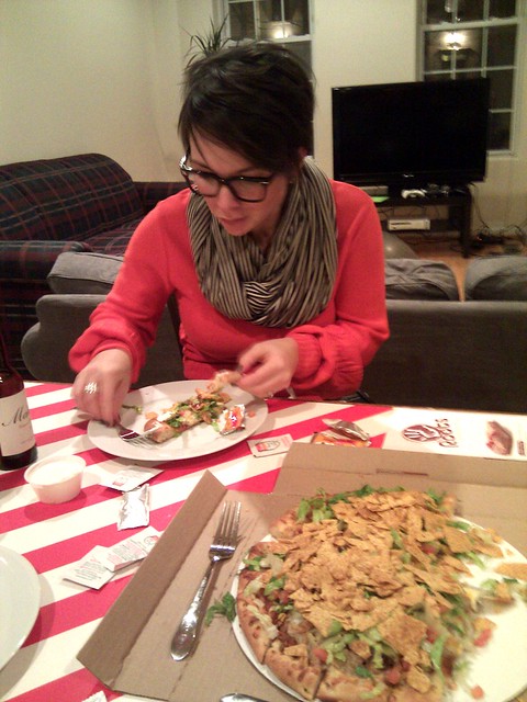 Taco pizza with wifey.