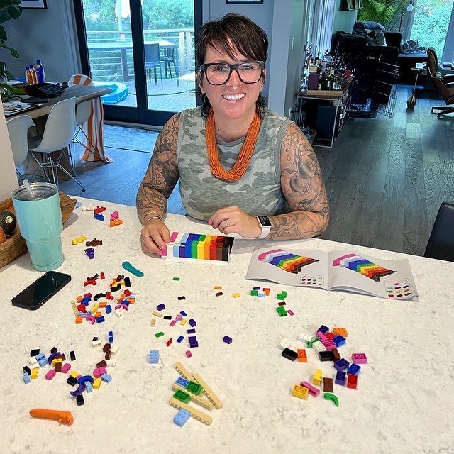 Got Kari a Lego office-warming present for her new job