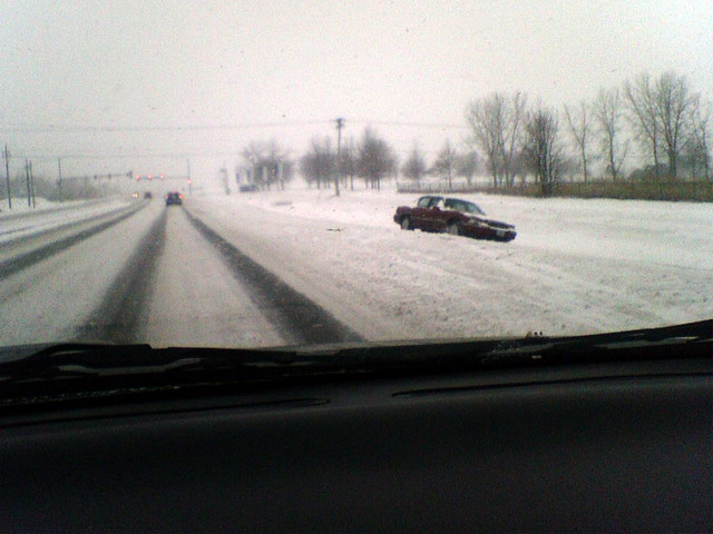 There's a car in the ditch in this exact spot every time it snows