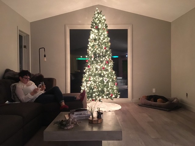 Settin up for our first Christmas at the new place.