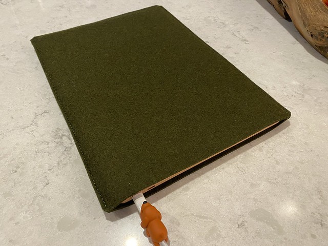 Kari got a new army felt case for her new gold lappy