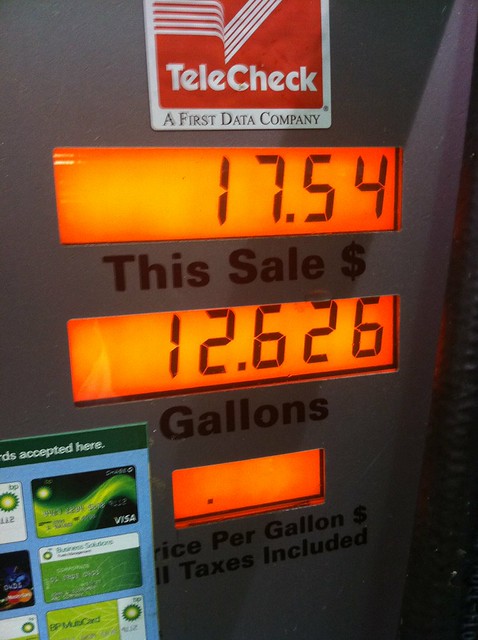 My gas was somehow like 75% off and I have no idea why.