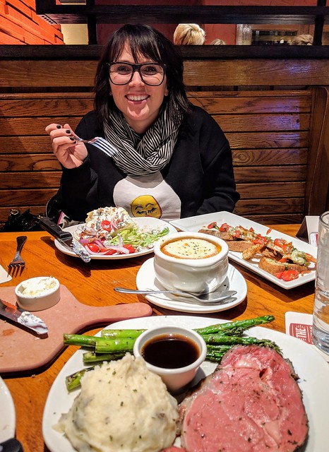 One of Kari's relatives always gives us gift cards to Outback Steakhouse. It's one of the only chain restaurants we eat at, and it is honestly pretty damned good.