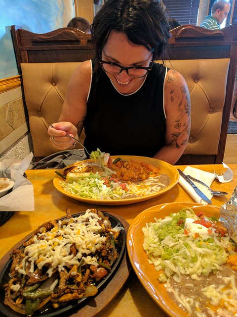 Havin some Mexican food before heading east.
