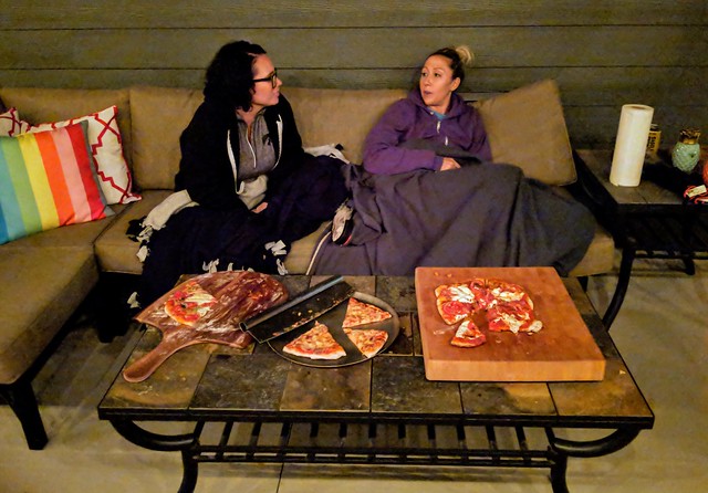 Pizza on the patio