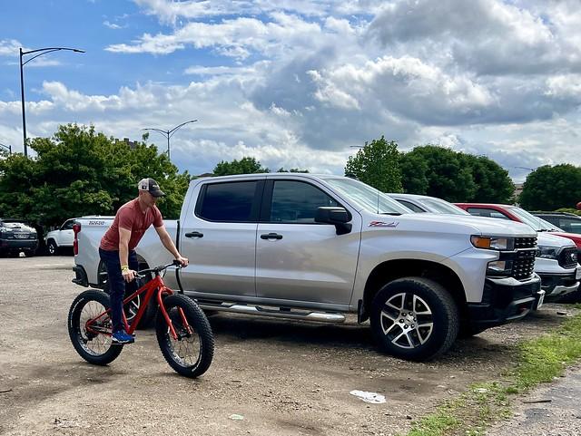 Testing out Matt’s fat bike