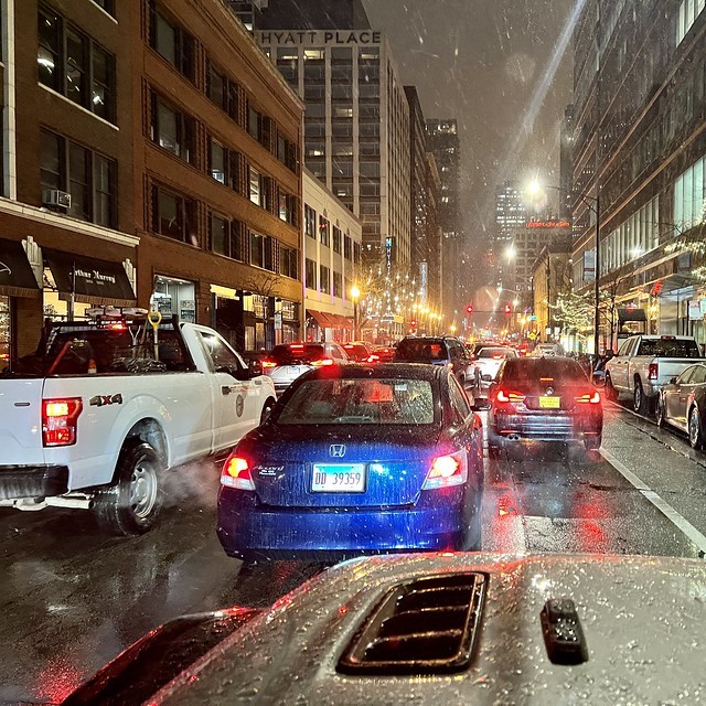 Chicago winter drivin