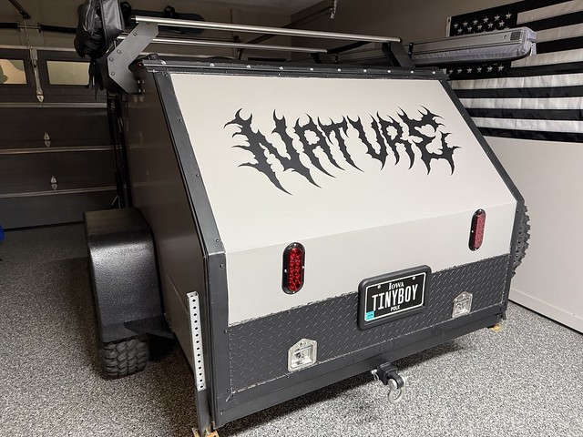 Had a death metal nature decal designed for the camper, hahah