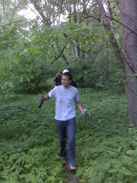 Walking from Chad's to Kid Rock