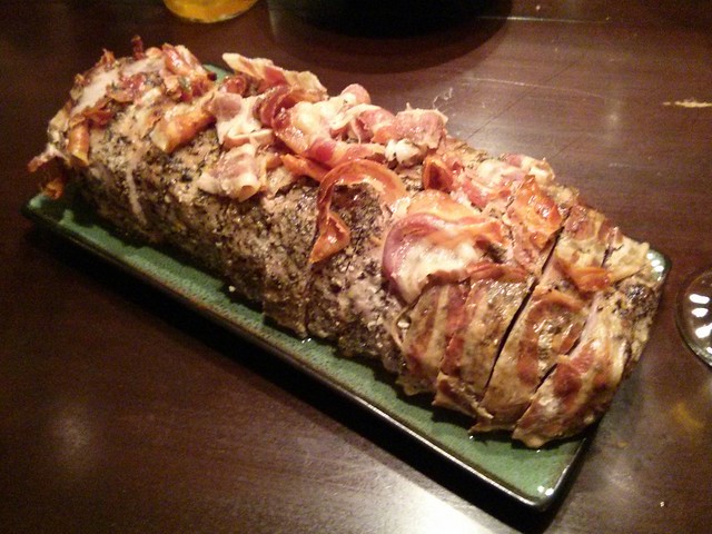 Pancetta covered pork loin