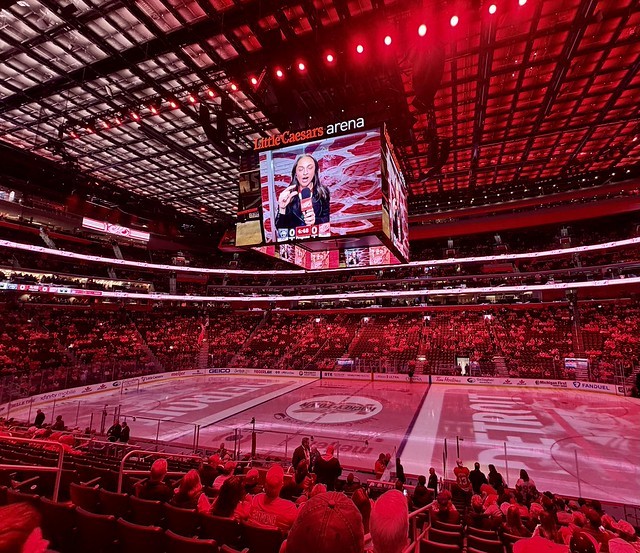 The MC is talkin about how Little Caesar is